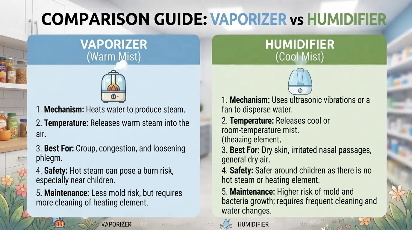 Vaporizer vs Humidifier