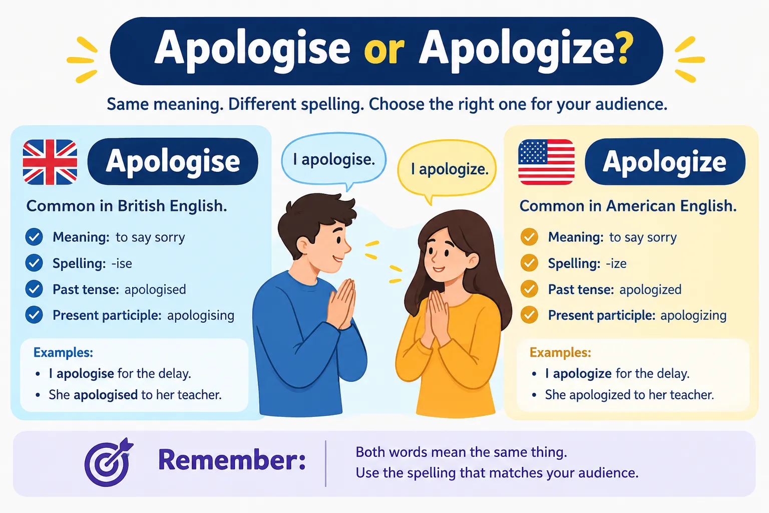 Apologise or Apologize